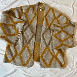 Oversized cropped Anthropologie cardigan